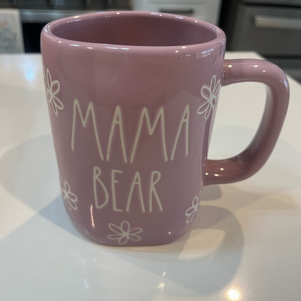 “Mama Bear” Rae Dunn Purple and White Ceramic Mug